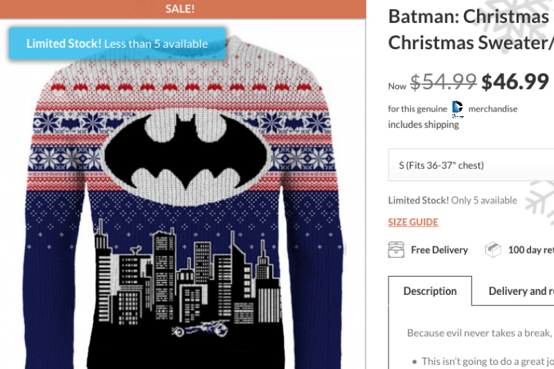 Batman Ugly Christmas Holiday Sweater